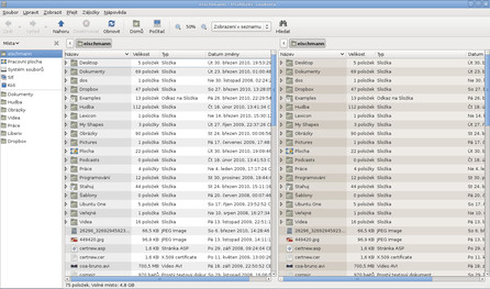 Správce souborů Nautilus nyní umí pracovat s režimu dvou panelů