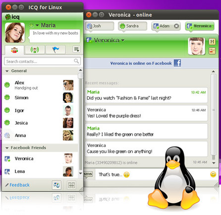 ICQ pro Linux využívá Flash