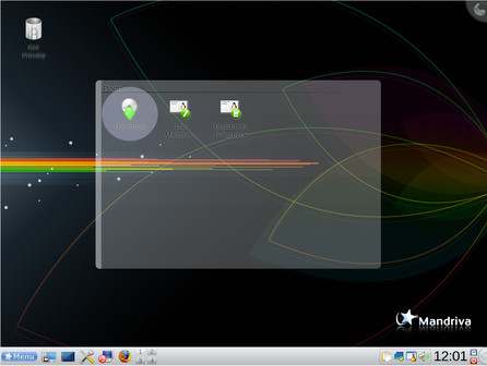 Instalační ikona na live CD Mandriva Linux One 2009