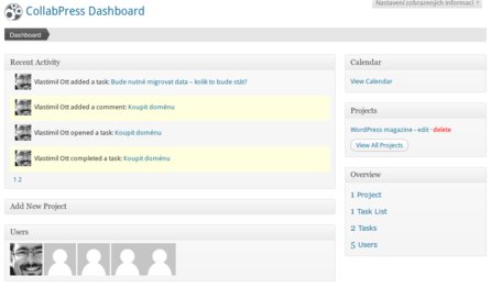 Projektové řízení pomocí CollabPress