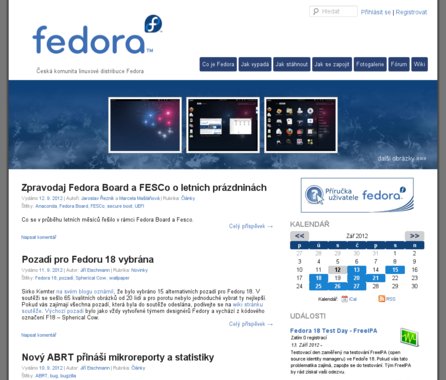 Web Fedora.cz také jede na WordPressu