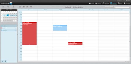 Webové rozhraní RoundCube s pluginy Kolab