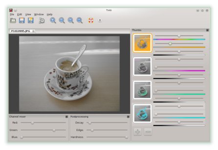 Program Tintii pro barevnou filtraci fotografií