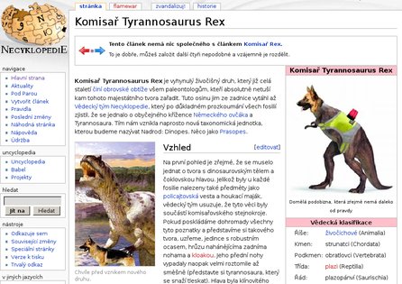 Necyklopedia: pojednání o bývalém komisaři Tyrannosauru Rexovi