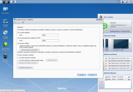 Nastavení komunikace protokolem WebDAV
