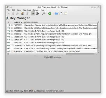 Správce klíčů – Key Manager