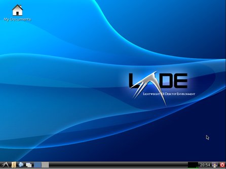 Základný vzhľad LXDE (screenshot Hidro, GPL)