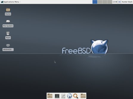 Xfce 4 na FreeBSD (screenshot Silcon, CC BY-SA 4.0)