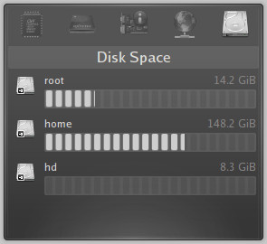 Monitor zaplnění disku