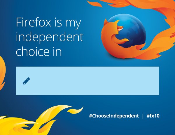 10 let Firefoxu