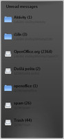 Plasmoid pro nepřečtené zprávy