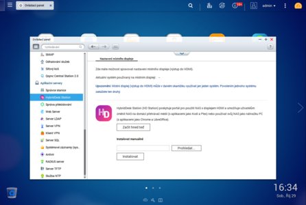 Spuštění HybridDesk Station