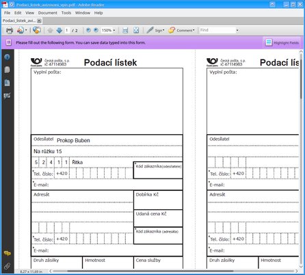 Pouze Adobe Reader nemá potíže s PDF formuláři