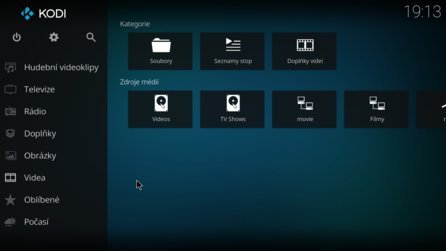 Kodi po instalaci a nastavení češtiny