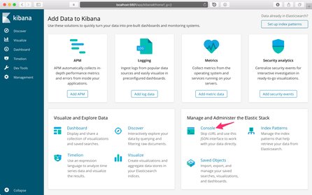 Kibana konfigurace