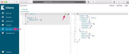 Kibana dev tools
