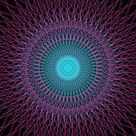 Nástroj Souměrná kresba umožňuje vykreslení například obrazců typu mandala