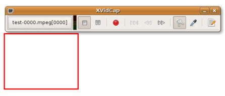 Hlavní okno aplikace XVidCap