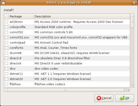 Launching various Windows applications often requires additional downloads - this is the work of Winetricks