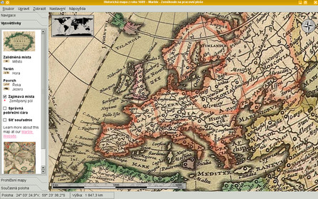 Historická mapa z roku 1689