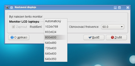 LXRandr - nastavení rozlišení monitoru