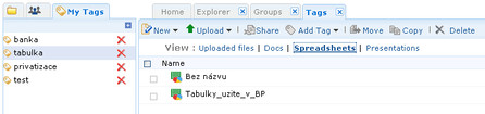 Zoho Docs - využití štítků
