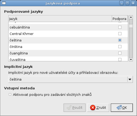 Plná podpora češtiny