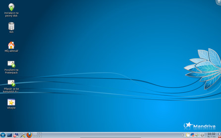 Plocha v prostředí KDE4 v barvách verze One