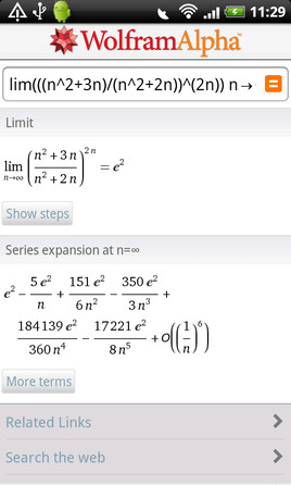 Pro Wolfram Alpha budete ale potřebovat datové připojení