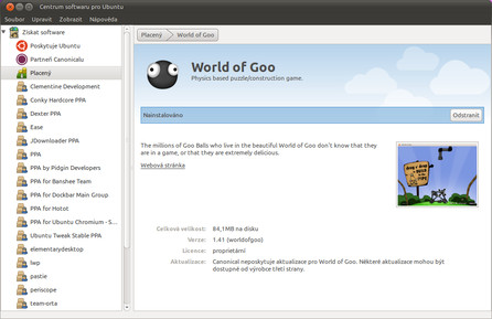 Indie hra World of Goo v Centru softwaru