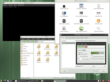 Prostředí LXDE, openSUSE 11.4