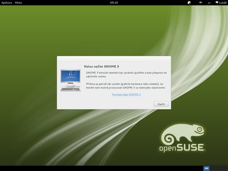 Prostředí GNOME 3.2 na virtuálním stroji