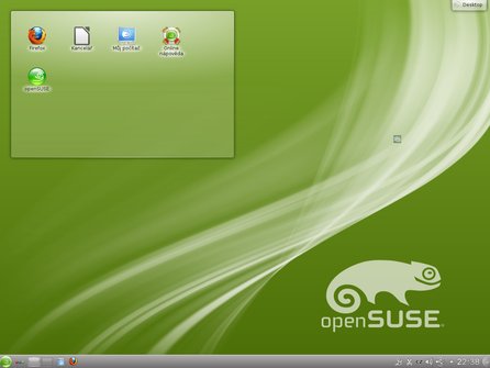 KDE 4.8 v distribuci openSUSE – prázdná plocha