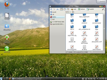 Přizpůsobené prostředí KDE