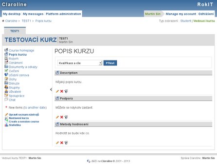 Popis kurzu