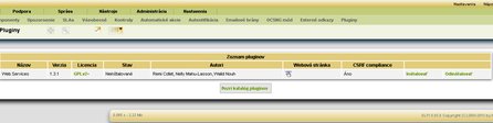 Plugin webservices pred začatím inštalácie﻿