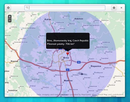 Pokud nemají Mapy k dispozici GPS, není geolokace nejpřesnější.﻿