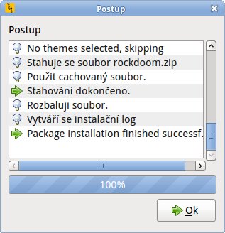 Konce instalace