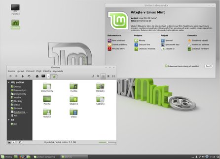 „Linux Mint Petra s prostředím Cinnanon