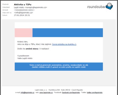Zpráva vytištěná do formátu PDF (na papíře by to vypadalo stejně)