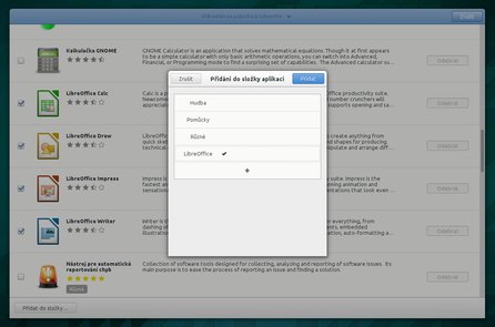 Vytváření skupiny aplikací LibreOffice