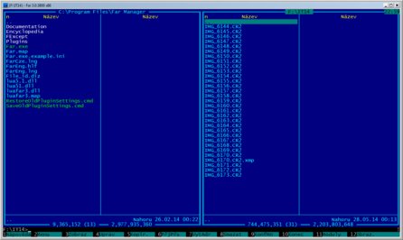 Dvoupanelový souborový správce Far Manager