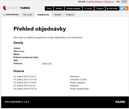 Po vybrání mezi testery si na router chvíli počkáte