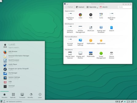 Plasma 5 a její systémová nabídka