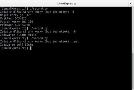 Ukážka fungovania vylepšenej verzie second.py