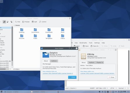 Některé aplikace (například KWrite) už využívají KDE Frameworks 5 