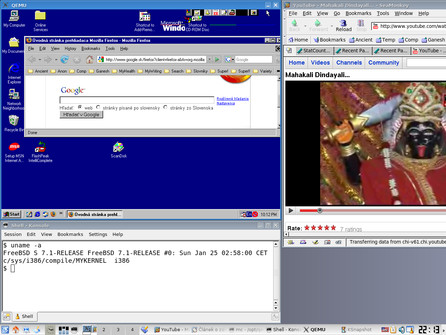 V prostredí Qemu staručké Windows 98 beží aj vo FreeBSD vskutku rýchlo