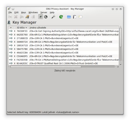 Správce klíčů – Key Manager