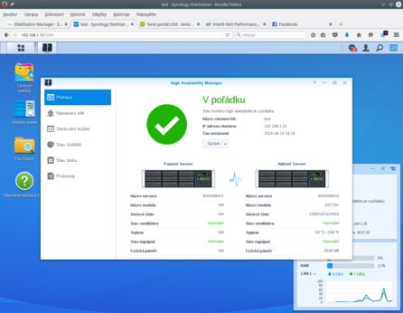 HA cluster v plně funkčním stavu