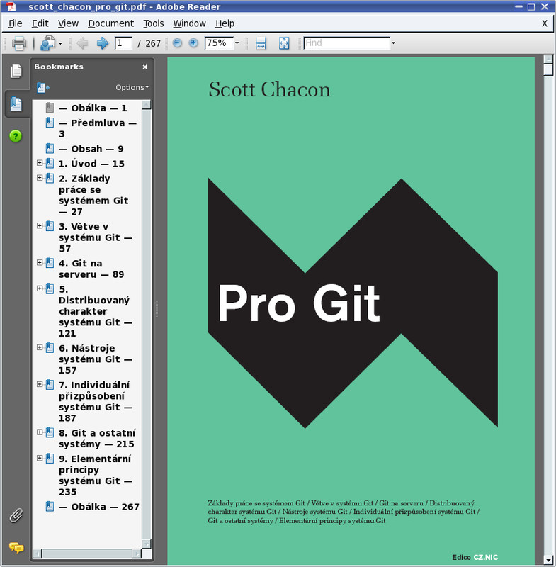Stiahnutá kniha „Pro Git“